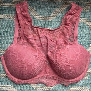 PINK brand high neck lace push up bra 32C